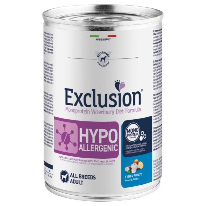 Exclusion Diet Hypoallergenic Fisch & Kartoffel 12 x 400 g (8,02 € pro 1 kg) von Exclusion
