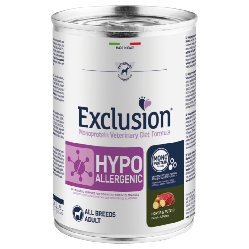 Exclusion Diet Hypoallergenic Pferd & Kartoffel 12 x 400 g (9,37 € pro 1 kg) von Exclusion