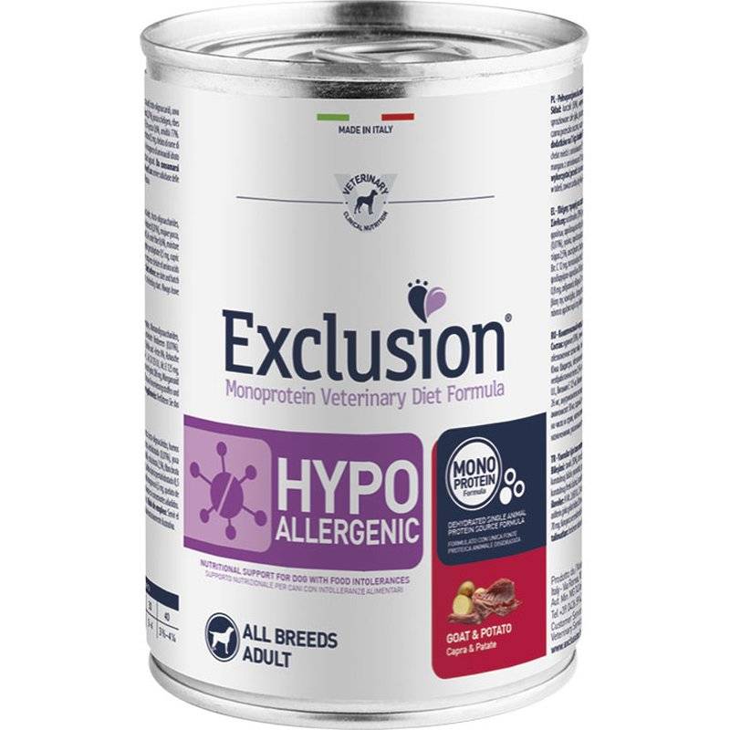Exclusion Diet Hypoallergenic Ziege & Kartoffel 12 x 400 g (8,02 € pro 1 kg) von Exclusion