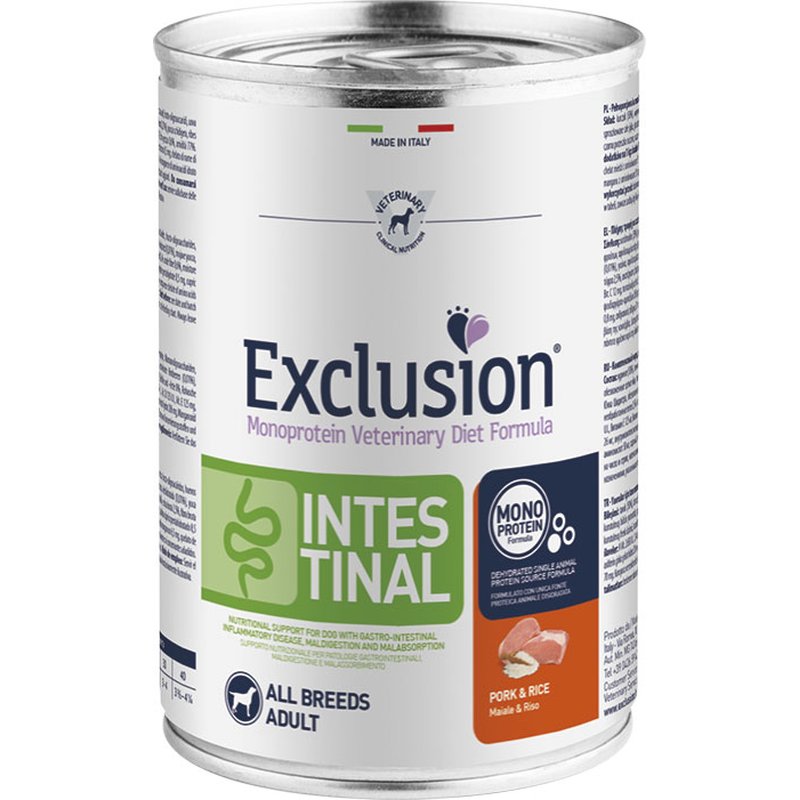 Exclusion Diet Intestinal Schwein & Reis 12 x 400 g (8,71 € pro 1 kg) von Exclusion