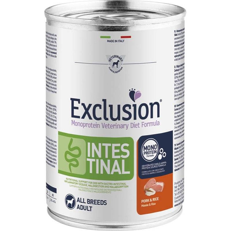Exclusion Diet Intestinal Schwein & Reis 12 x 400 g (6,87 € pro 1 kg) von Exclusion