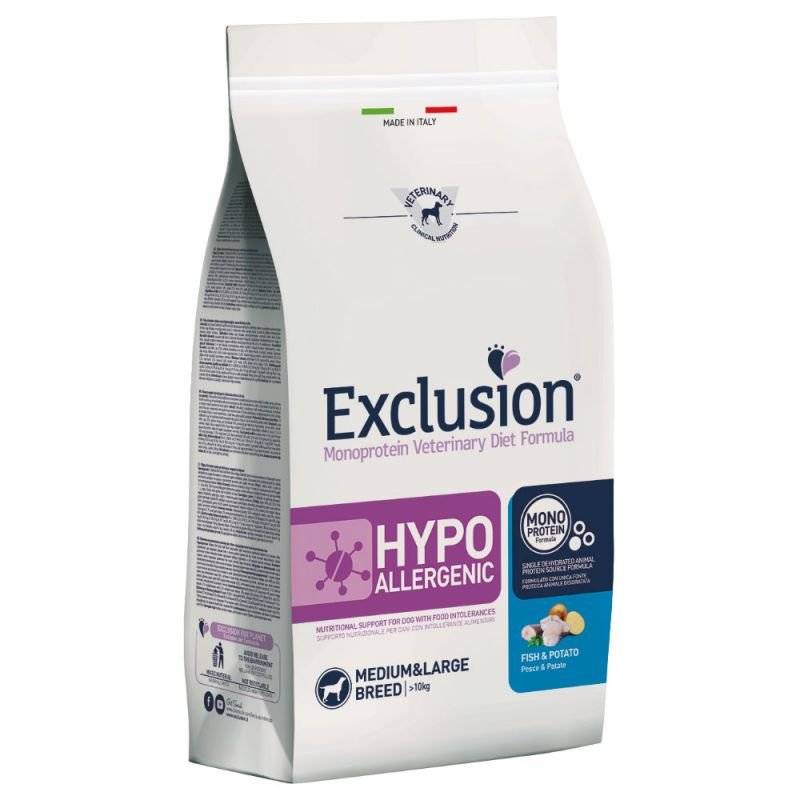 Exclusion Hypoallergenic Fisch & Kartoffel 12 kg (5,75 € pro 1 kg) von Exclusion