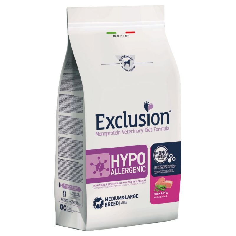 Exclusion Hypoallergenic Schwein & Erbsen 12 kg (5,41 € pro 1 kg) von Exclusion