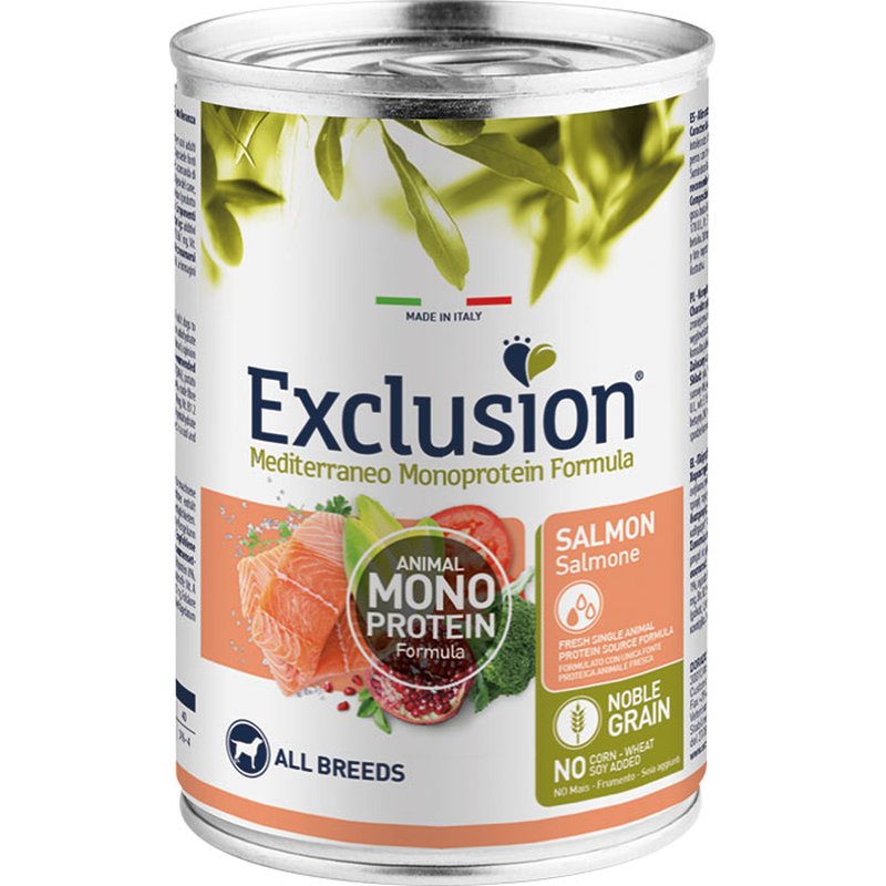 Exclusion Mediterraneo Adult Lachs Nassfutter 12 x 400 g (5,20 € pro 1 kg) von Exclusion