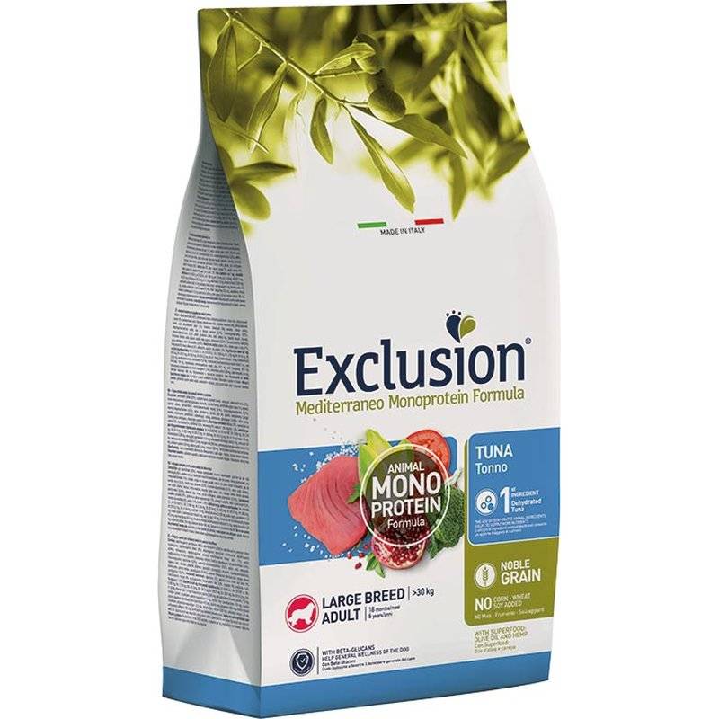 Exclusion Mediterraneo Noble Grain Adult Large Thunfisch... (4,16 € pro 1 kg) von Exclusion