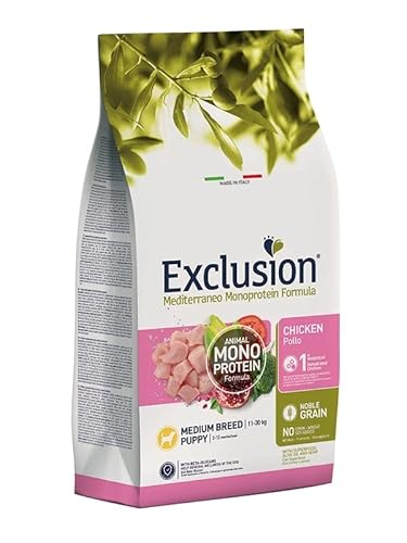 Exclusion Mediterraneo Noble Grain Puppy Huhn medium 12 kg von Exclusion