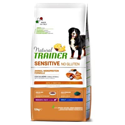 Trainer NATÜRLICHER Hunde Sensitive NO Gluten MEDIUM Maxi Adult LACHS 12 KG von Exclusion