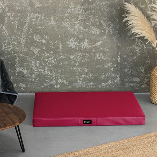 exclusive BED Hundematte Tina Grosse Mittelgroße Kleine Hunde - Hundekissen Hundebett aus Kodura-Stoff - Waschbar Wasserdicht Kuschelig Langlebig Abriebfest Reißfest (L | 80x60x8cm, Weinrot) exclusive BED Hundematte Tina Grosse Mittelgroße Kleine Hunde - Hundekissen Hundebett aus Kodura-Stoff - Waschbar Wasserdicht Kuschelig Langlebig Abriebfest Reißfest (L | 80x60x8cm, Weinrot) von exclusive BED