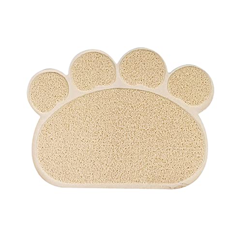 Haustiermatte, Krallenform Futtermatten für Hunde, für zum Trinken und Fressen, 30 x 37 cm (Beige) von ExeQianming