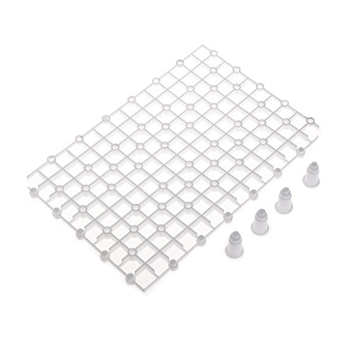 Exingk Aquarium Divider Tray Plastic Grid Aquarium Egg Crate Light Diffuser Fish For Tank Divider Filter Bottom Isolation White Aquarium Heater Light Thermometers Gravel Sand Decorations von Exingk