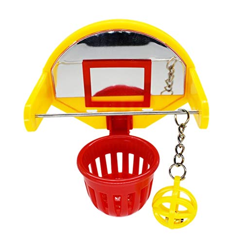 Exingk Mini-Basketballkorb-Requisiten, lustiges Spielzeug für Papageien, Vögel, Haustierbedarf, Sittich, Ball, Kauspielzeug, Weihnachtsbaum von Exingk