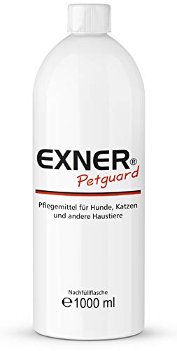 Exner Petguard Fellpflege für Hunde, Katzen & andere Haustiere - Mittel bei Juckreiz, Haarausfall, Entzündung, Parasiten, Räude, Milben & Pilzbefall - biologisch & natürlich - 1 Liter Nachfüllflasche Exner Petguard Fellpflege für Hunde, Katzen & andere Haustiere - Mittel bei Juckreiz, Haarausfall, Entzündung, Parasiten, Räude, Milben & Pilzbefall - biologisch & natürlich - 1 Liter Nachfüllflasche von Exner Petguard