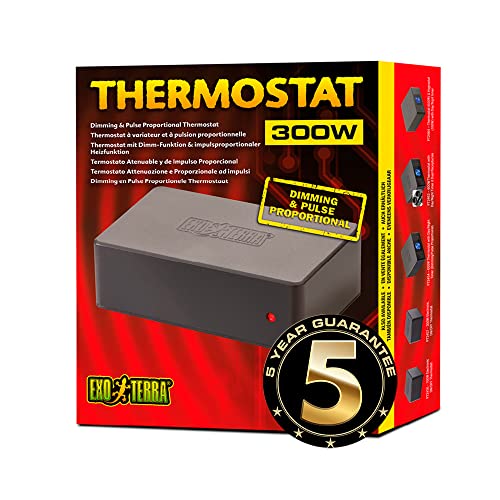 Exo Terra Thermostat mit Dimm-Funktion und impulsproportionaler Heizfunktion, steuert Heizgeräte bis zu 300 W von Exo Terra
