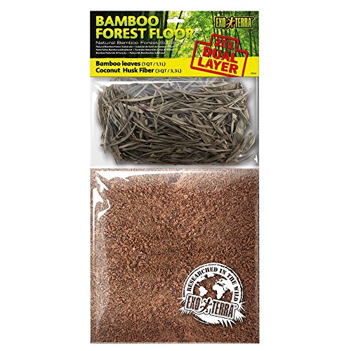 Exo Terra Bamboo Forest Floor, Bambuswald Substrat, Bambusblätter und gemahlene Fasern der Kokosnussschale, 100% natürliches Substrat, 4,4L von Exo Terra