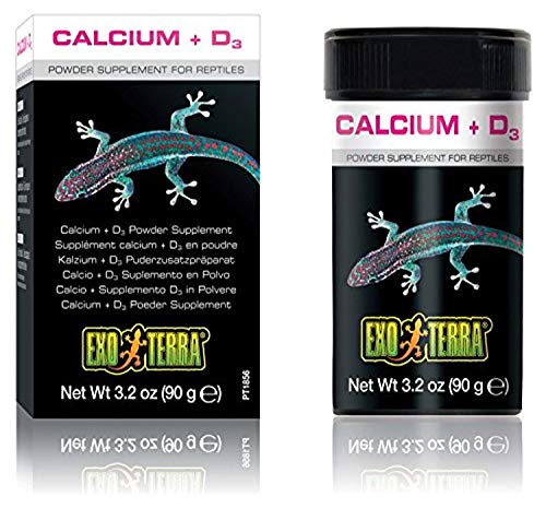 Exo Terra Puderzusatzpräparat, Calcium und Vitamin D3, Futterzusatz für Reptilien, 90g von Exo Terra