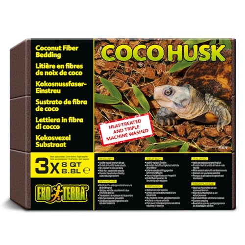 Exo Terra Coco Husk (Kokoschips) - tropisches Terrariensubstrat, 3er Pack von Exo Terra