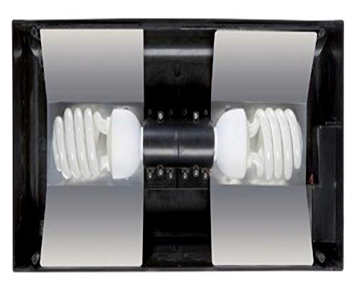 Exo Terra Compact Top, Terrarienabdeckung, Klein, für 2 Lampe, mit Reflektor, 45 x 9 x 20cm, Fassung E27, 1 Stück (1er Pack), Schwarz von Exo Terra