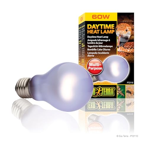 Exo Terra Daytime Heat Lamp, Breitspektrum Tageslichtlampe, A19, 60W, Fassung E27 von Exo Terra