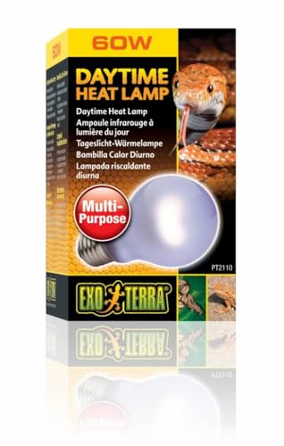 Exo Terra Daytime Heat Lamp, Breitspektrum Tageslichtlampe, A19, 60W, Fassung E27 von Exo Terra