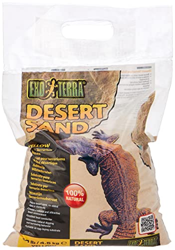 Exo Terra Desert Sand, Substrat für Wüstenterrarien, Terrariensubstrat, natürlicher Wüstensand, Gelb, 4,5kg von Exo Terra