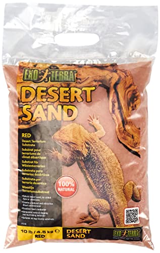 Exo Terra Desert Sand, Substrat für Wüstenterrarien, Terrariensubstrat, natürlicher Wüstensand, Rot, 4,5kg, 1 Stück von Exo Terra