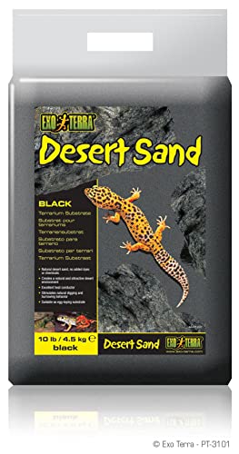 Exo Terra Desert Sand, Substrat für Wüstenterrarien, Terrariensubstrat, natürlicher Wüstensand, Schwarz, 4,5kg von Exo Terra