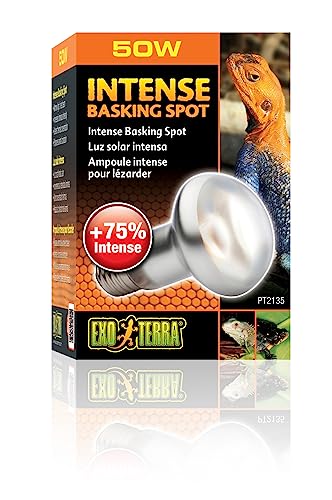 Exo Terra Intense Basking Spot, Wärmespotlampe, Gelb, R20, 50W, Fassung E27, 1 Stück (1er Pack) von Exo Terra