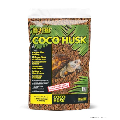 Exo Terra Kokosnussschale 26,4 l, natürliches Reptilienbett für Tropische Feuchtigkeit und Graben von Exo Terra