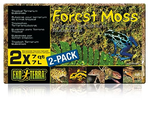 Exo Terra Forest Moss, 100% natürliches Moos, Waldmoos, tropisches Terrariensubstrat, 7L, 2er Pack von Exo Terra