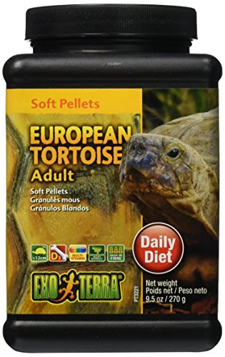 Exo Terra Soft Pellets, weiche Pelletes für Reptilien, Alleinfutter für Reptilien, für erwachsene europäische Landschildkröten, 270g von Exo Terra