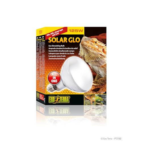 Exo Terra Solar Glo, Sonnenlicht simulierende Lampe, 125W, Fassung E27, ‎Weiß von Exo Terra