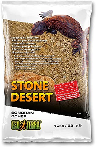 Exo Terra Sonoran Ocher Stone Desert, natürlicher Wüstenboden, Wüsten Substrat, zur Formung von Felsenformationen, Tunneln und Höhlen geeignet, 10kg von Exo Terra