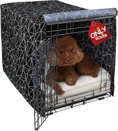 Explore Land Hundekäfig-Abdeckung für 45,7 cm Drahtkäfig, strapazierfähiges Polyester, 1, 2, 3 Türen, Standard-Metall-Haustierhütte (kurzes Polygonal) von Explore Land