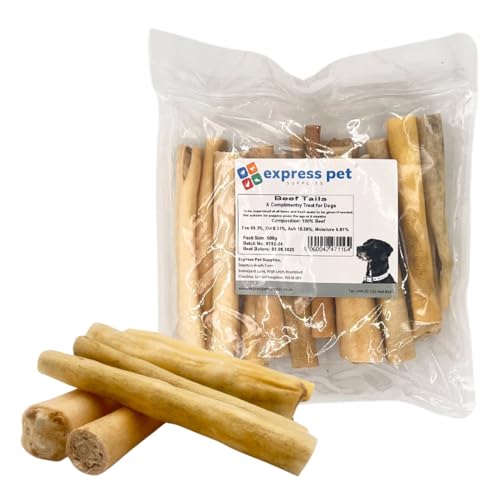 Express Pet Supplies 500 g 15,2 cm lange Stier- oder Kuhschwänze, hypoallergenes Hundeleckerli zum Kauen, geruchsarm wie Ochsenziemer Express Pet Supplies 500 g 15,2 cm lange Stier- oder Kuhschwänze, hypoallergenes Hundeleckerli zum Kauen, geruchsarm wie Ochsenziemer von Express Pet Supplies