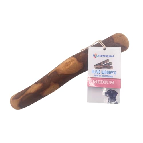 Express Pet Supplies Kauspielzeug für Hunde, aus Olivenholz, mittelgroß, 10 Stück von Express Pet Supplies