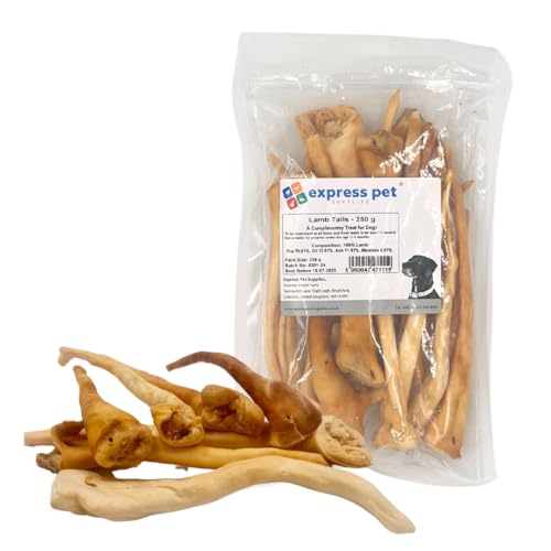 Lammschwänze für Hunde zum Kauen, Beutel mit 1 kg, hypoallergen, natürliche Hundenahrung Lammschwänze für Hunde zum Kauen, Beutel mit 1 kg, hypoallergen, natürliche Hundenahrung von Express Pet Supplies