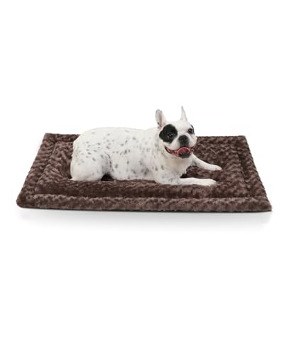 Hundebett-Matte, waschbar, wendbar, weich, flauschig, Haustierhütte, Schlafmatratze für große, mittelgroße und kleine Hunde, 89 x 55 cm, Braun Hundebett-Matte, waschbar, wendbar, weich, flauschig, Haustierhütte, Schlafmatratze für große, mittelgroße und kleine Hunde, 89 x 55 cm, Braun von Exsnugy