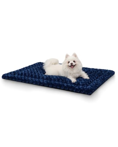 Hundebett-Matte, waschbar, wendbar, weich, flauschig, Haustierhütte, Schlafmatratze für große Jumbo, mittelgroße und kleine Hunde, 73,6 x 45,7 cm, Blau Hundebett-Matte, waschbar, wendbar, weich, flauschig, Haustierhütte, Schlafmatratze für große Jumbo, mittelgroße und kleine Hunde, 73,6 x 45,7 cm, Blau von Exsnugy