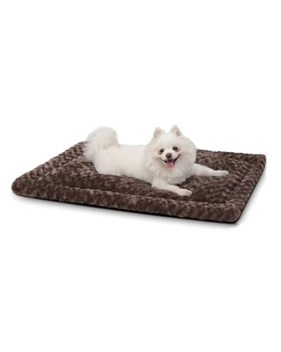 Hundebett-Matte, waschbar, wendbar, weich, flauschig, Haustierhütte, Schlafmatratze für große Jumbo, mittelgroße und kleine Hunde, 73,6 x 45,7 cm, Braun Hundebett-Matte, waschbar, wendbar, weich, flauschig, Haustierhütte, Schlafmatratze für große Jumbo, mittelgroße und kleine Hunde, 73,6 x 45,7 cm, Braun von Exsnugy
