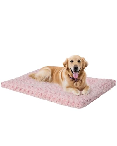 Waschbare Hundebett-Matte, wendbar, weich, flauschig, Haustierbett, Schlafmatratze für große, mittelgroße und kleine Hunde, 104 x 68 cm, Rosa Waschbare Hundebett-Matte, wendbar, weich, flauschig, Haustierbett, Schlafmatratze für große, mittelgroße und kleine Hunde, 104 x 68 cm, Rosa von Exsnugy