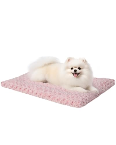Waschbare Hundebett-Matte, wendbar, weich, flauschig, Haustierbett, Schlafmatratze für große, mittelgroße und kleine Hunde, 73,7 x 45,7 cm, Rosa Waschbare Hundebett-Matte, wendbar, weich, flauschig, Haustierbett, Schlafmatratze für große, mittelgroße und kleine Hunde, 73,7 x 45,7 cm, Rosa von Exsnugy