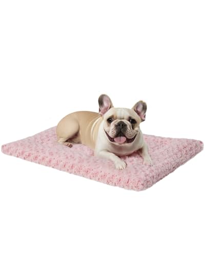 Waschbare Hundebett-Matte, wendbar, weich, flauschig, Haustierbett, Schlafmatratze für große, mittelgroße und kleine Hunde, 89,9 x 55,9 cm, Rosa Waschbare Hundebett-Matte, wendbar, weich, flauschig, Haustierbett, Schlafmatratze für große, mittelgroße und kleine Hunde, 89,9 x 55,9 cm, Rosa von Exsnugy