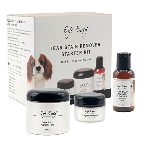 Eye Envy Hundetränenflecken-Entferner-Starter-Kit | Tear Stain Essentials in einem Kit in einem 2-Stufen-System | Dauert 30-45 Tage | Lösung 2 FL.oz von Eye Envy