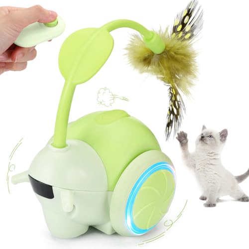 Eyein Interaktives Katzenspielzeug für Katzen - Intelligentes automatisches wiederaufladbar Katzenspielzeug mit Fernbedienung LED-Licht Federwedel in Schneckenform für Erwachsene Katzen und Kätzchen Eyein Interaktives Katzenspielzeug für Katzen - Intelligentes automatisches wiederaufladbar Katzenspielzeug mit Fernbedienung LED-Licht Federwedel in Schneckenform für Erwachsene Katzen und Kätzchen von Eyein