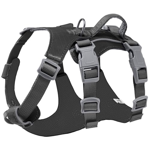 Eyein Hundegeschirr für große mittelgroße Hunde, Leichtes und Atmungsaktiv No Pull Brustgeschirr mit Griff, reflektierend Nylon Geschirr mit Frontclip für Wandern und täglichen Gebrauch, Schwarz, M Eyein Hundegeschirr für große mittelgroße Hunde, Leichtes und Atmungsaktiv No Pull Brustgeschirr mit Griff, reflektierend Nylon Geschirr mit Frontclip für Wandern und täglichen Gebrauch, Schwarz, M von Eyein