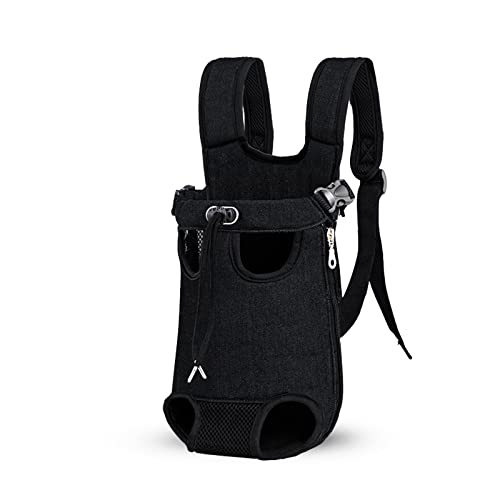 Eyeleaf Rucksack für Hunde vorne Gürteltasche für Hunde, atmungsaktiv, Tasche für kleine Hunde, Größe 2,5-4 kg, Transporttasche für Reisen, Camping, Spaziergänge schwarz von Eyeleaf