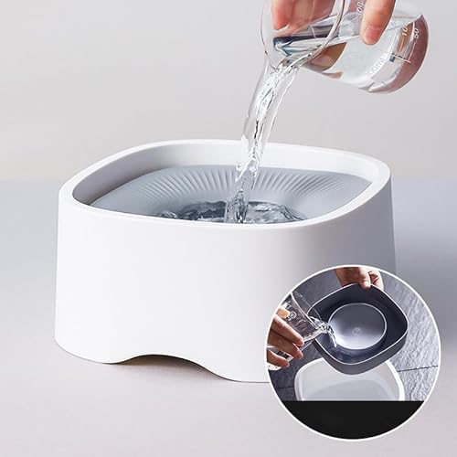 Hundenapf 1200ml Wassernapf Hund ohne sabbern Schwimmender rutschfest Trinkwasserspender Großer Hundenapf Geeignet für Hunde und Katzen. von Eyeleaf