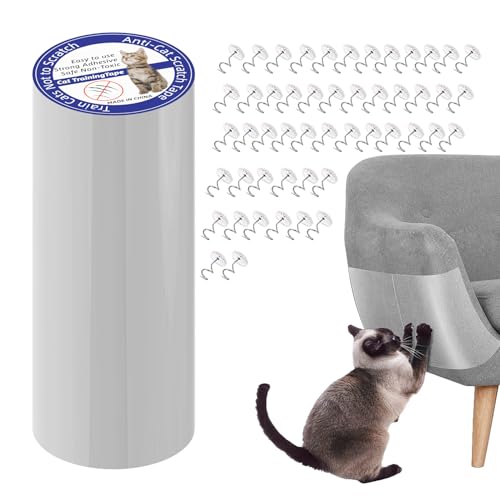 Kratzschutz Sofa Katze, kratzmatte selbstklebend (20x500) cm,kratzschutz tür, Hund, Anti-Kratz-Sofa Katzen kratzschutz für möbel, Geeignet für Anti-Kratz-Matte, Möbelschutzfolie von Eyeleaf