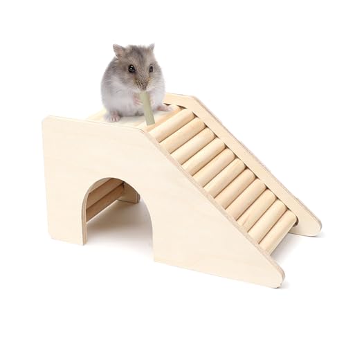 Eyksta Hamster Haus aus Holz Hamster Versteck mit Treppe Spielzeug Hamster Zubehör von Eyksta