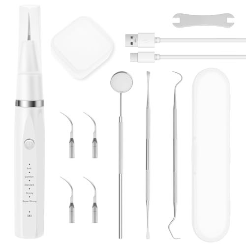 Eyoulife Geräuscharm Zahnsteinentferner Hund Ultraschall 5 Reinigungsmodi IPX8 Wasserdicht, Zahnreiniger Ultraschall mit LED 4 Reinigungsköpfe Staubschutzhülle Mundspiegel für Zähne Pflege Eyoulife Geräuscharm Zahnsteinentferner Hund Ultraschall 5 Reinigungsmodi IPX8 Wasserdicht, Zahnreiniger Ultraschall mit LED 4 Reinigungsköpfe Staubschutzhülle Mundspiegel für Zähne Pflege von Eyoulife